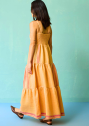Pera Border Tiered Dress