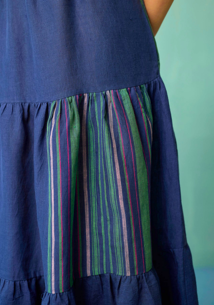 Pera Border Tiered Dress