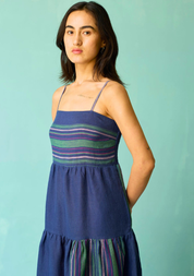 Pera Border Tiered Dress
