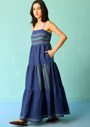 Pera Border Tiered Dress