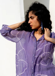 Periwinkle Bandhej Tunic Set