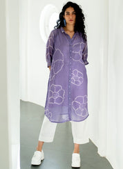 Periwinkle Bandhej Tunic Set