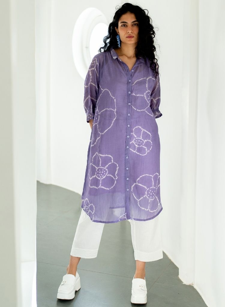 Periwinkle Bandhej Tunic