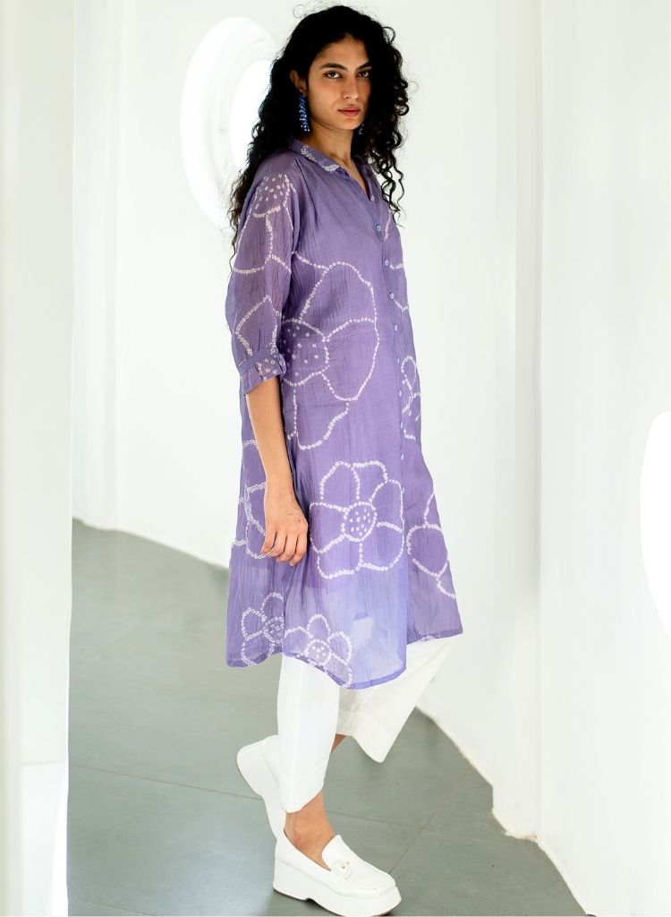 Periwinkle Bandhej Tunic
