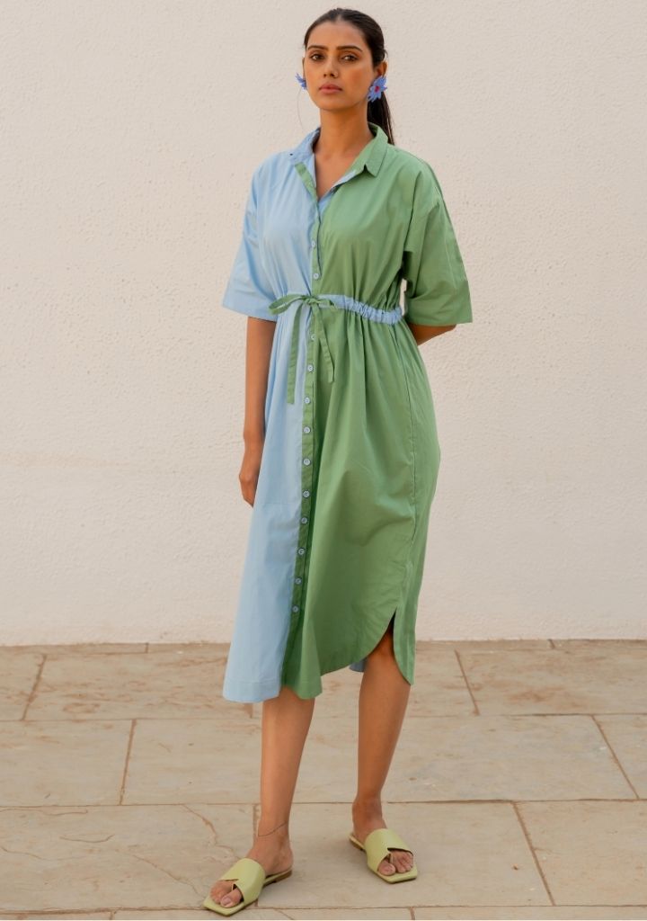 Periwinkle Meadows Shirt Dress