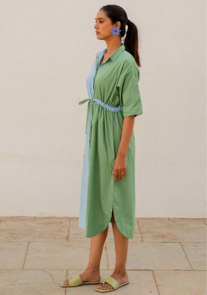 Periwinkle Meadows Shirt Dress