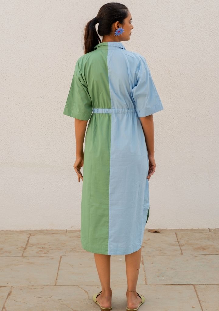 Periwinkle Meadows Shirt Dress