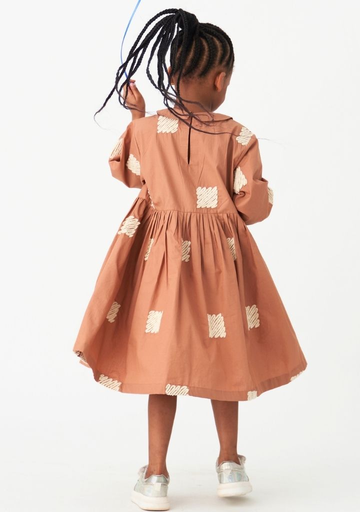 Peter Pan Collar Dress - Champagne 3-4 Peter Pan Collar Dress - Champagne 3-4