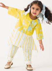 Peter Pan Collar Panelled Shirt Set