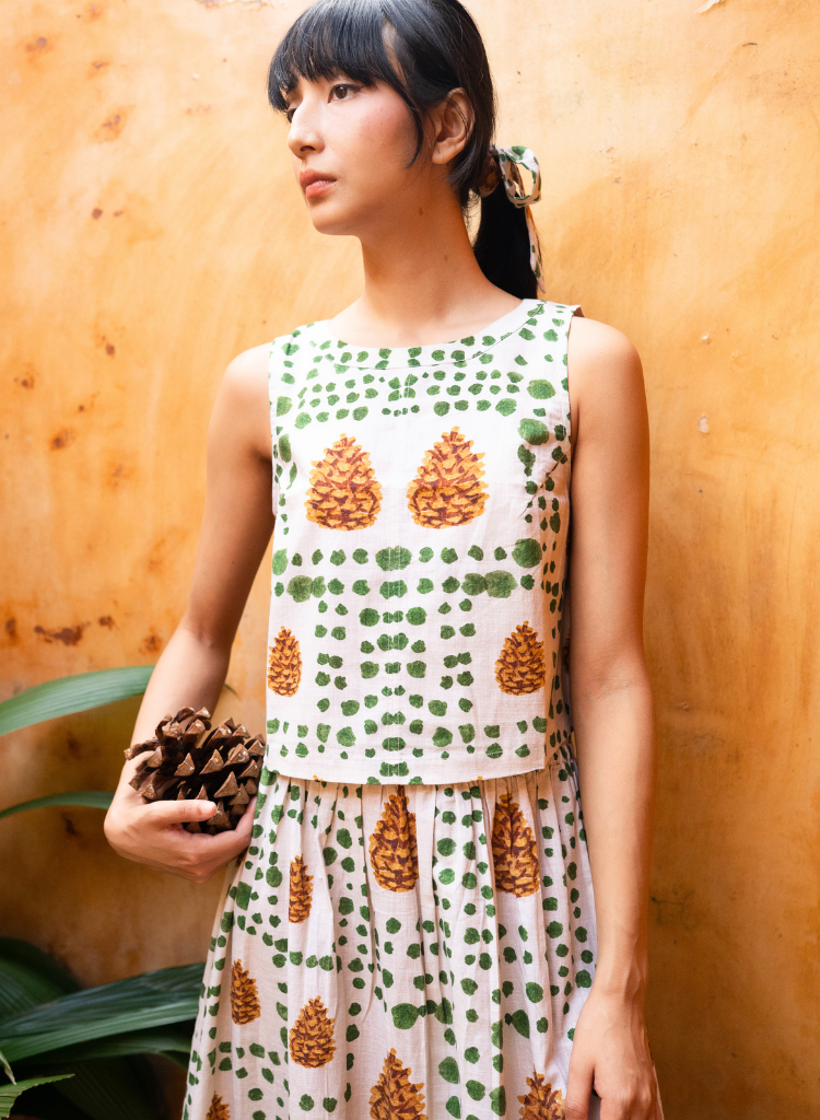 Pinecone Crop Top Set
