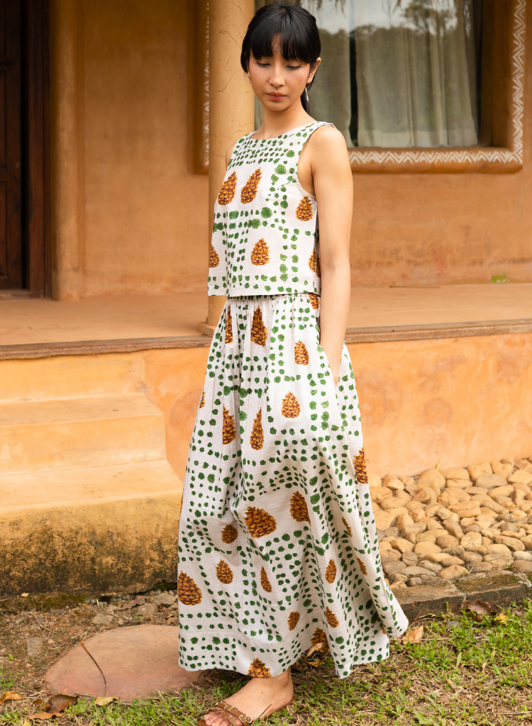 Pinecone Crop Top Set