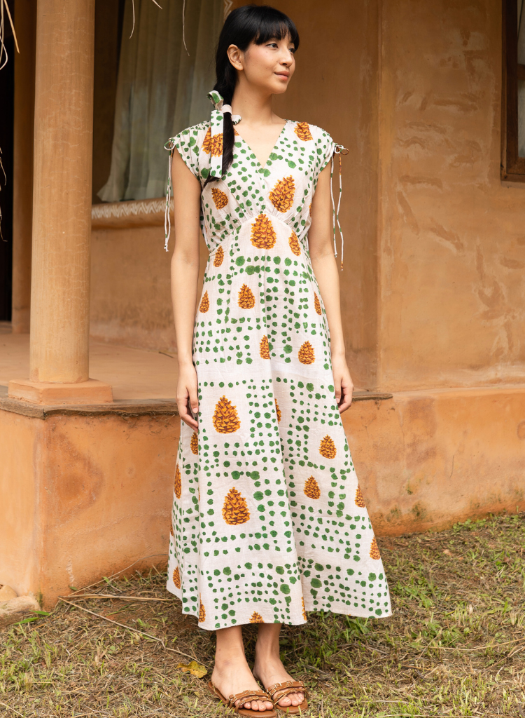 Pinecone Draw String Dress
