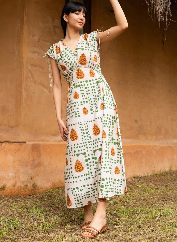 Pinecone Draw String Dress