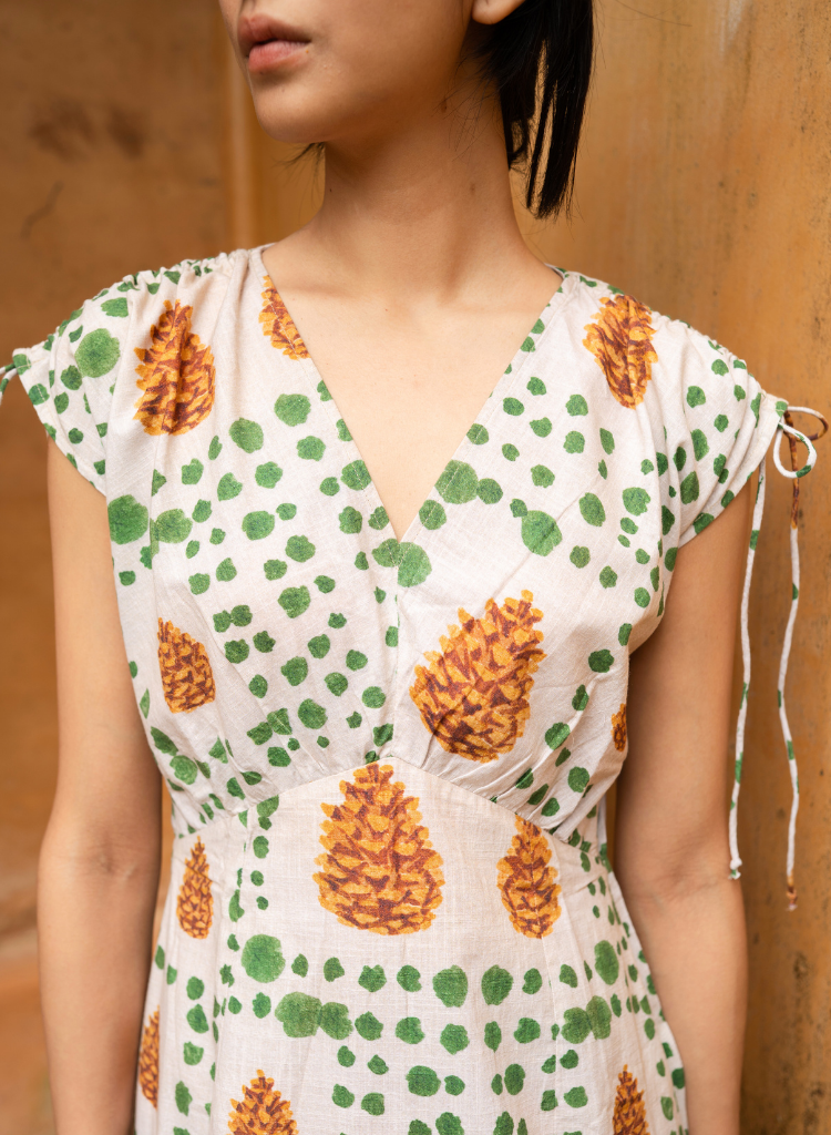 Pinecone Draw String Dress