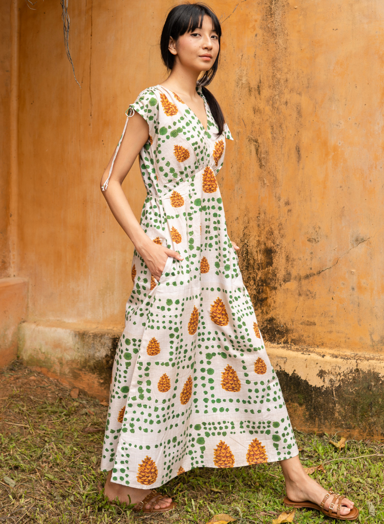 Pinecone Draw String Dress