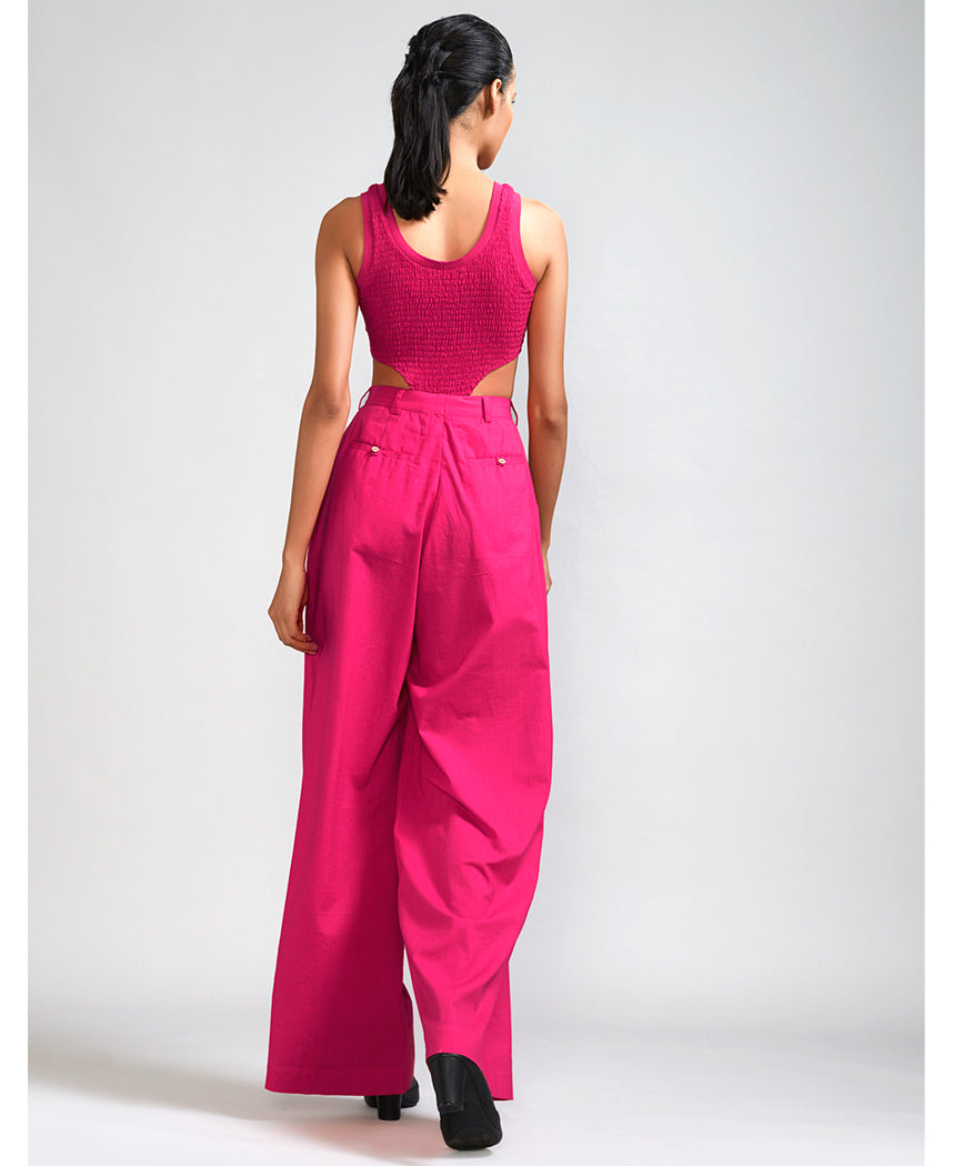 Long Pleated Trouser