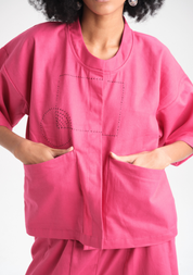 Pink Dahlia Top