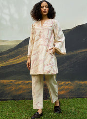 Pink Foliage Kurta