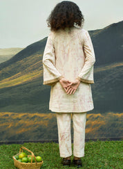 Pink Foliage Kurta Set