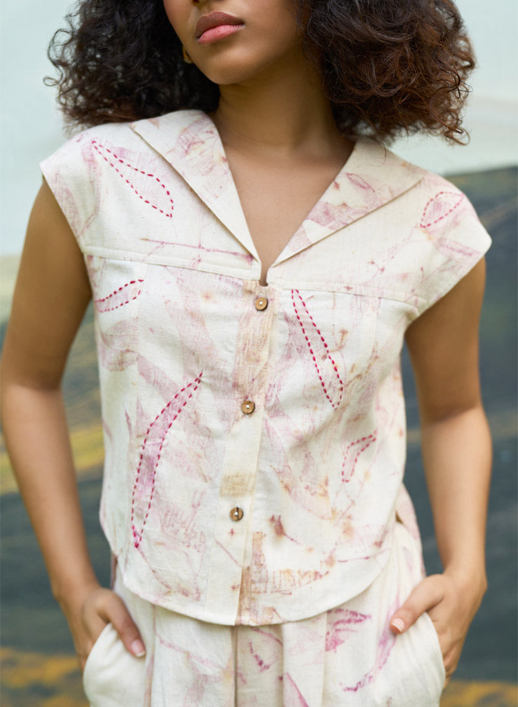 Pink Foliage Top Set