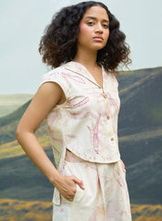 Pink Foliage Top Set