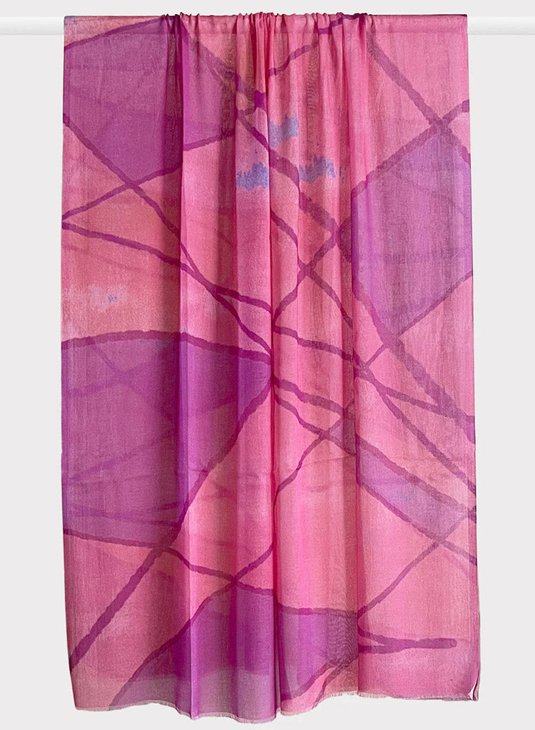 Pink Sky Printed Shawl