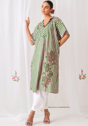 Pink & Green Striped Set