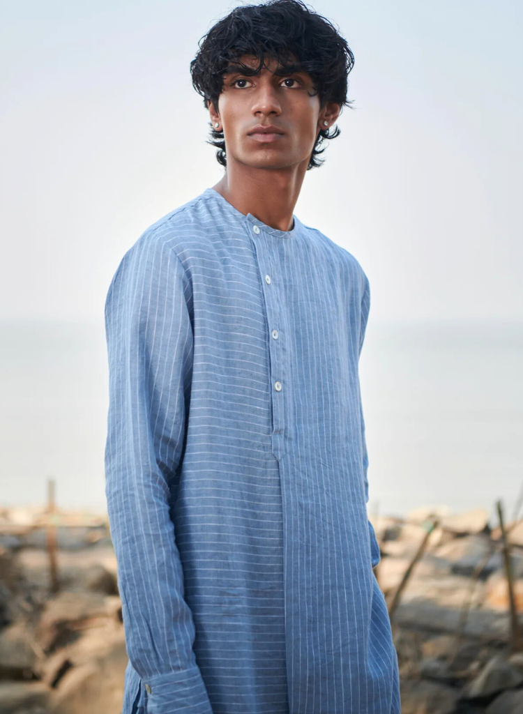 Pinstripe Kurta Set