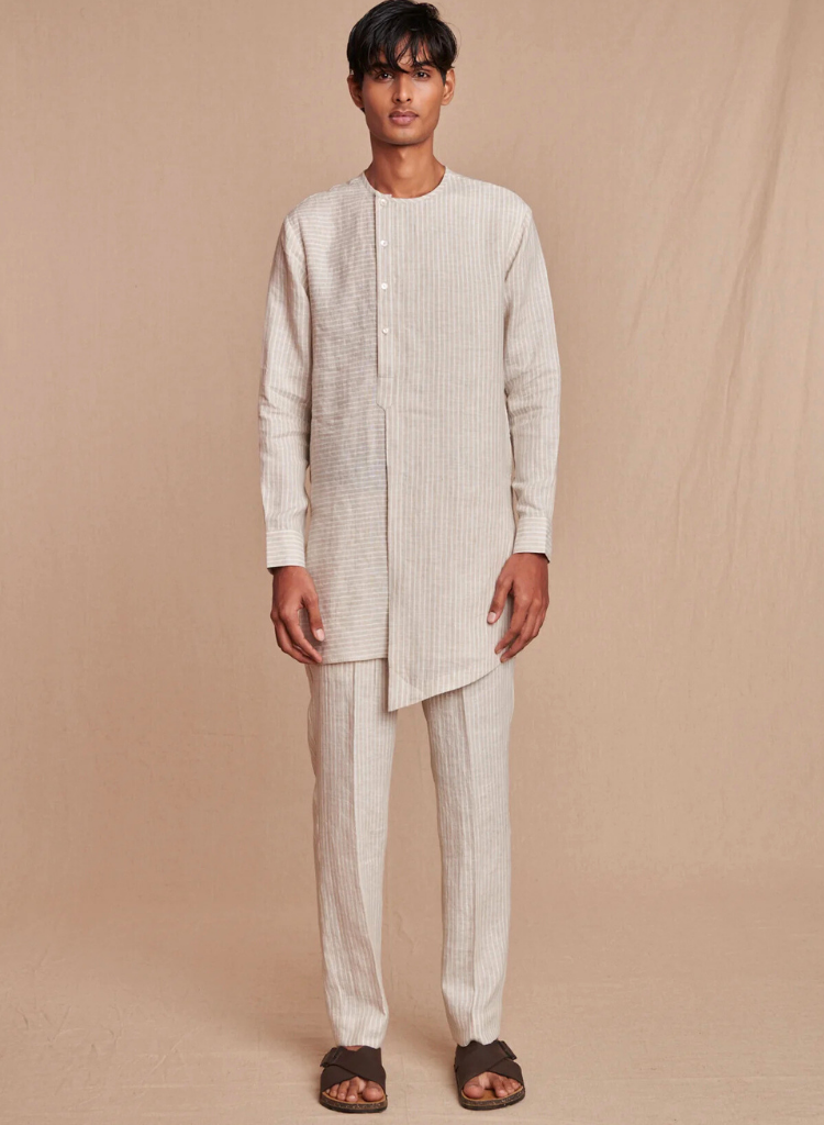 Pinstripe Kurta Set