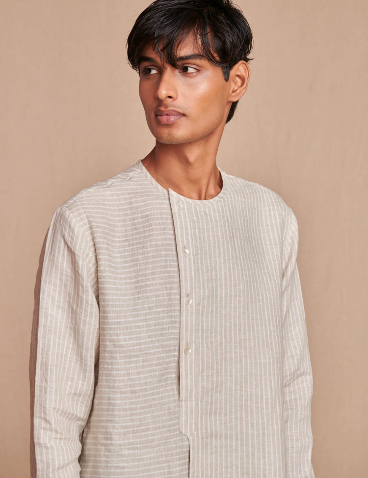 Pinstripe Kurta Set