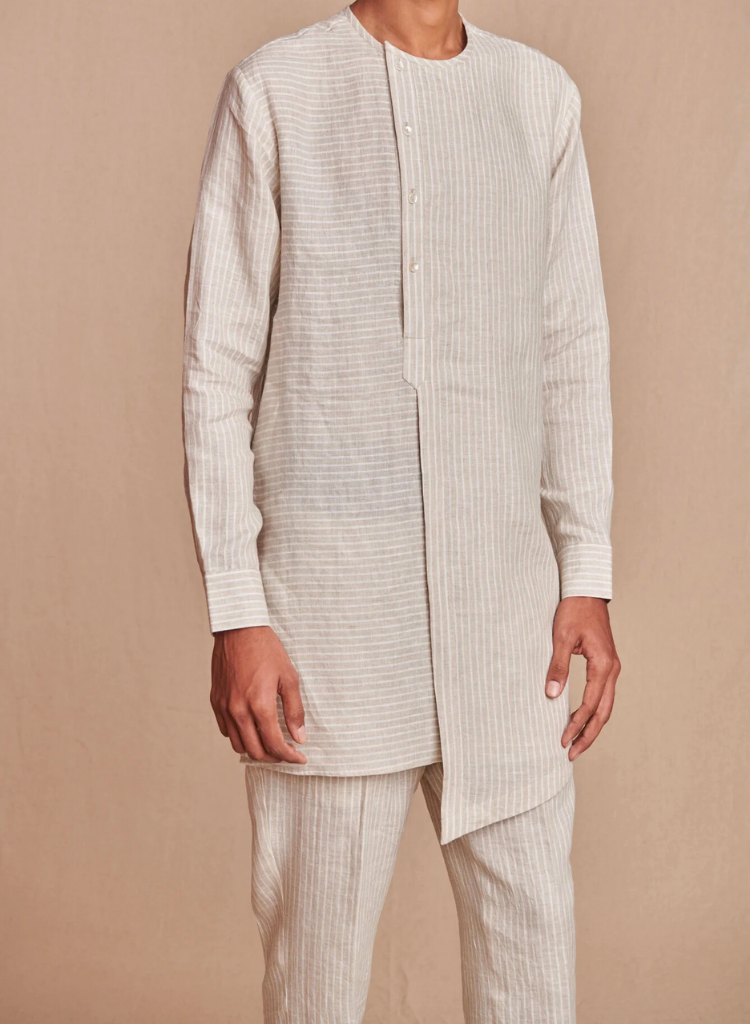 Pinstripe Kurta Set