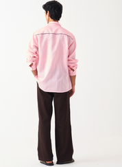 Pintuck Band Collar Shirt