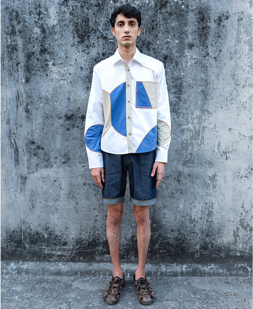 Pintuck Crochet Shirt