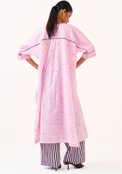 Pintuck Polka Kaftan Set