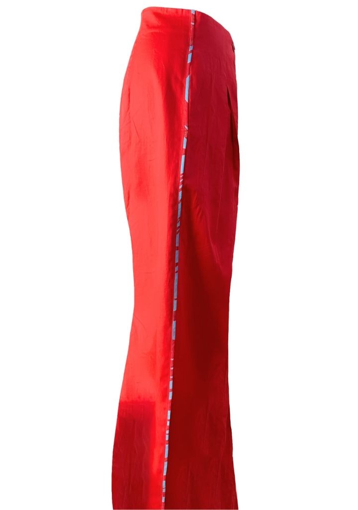 Piped Red Pants