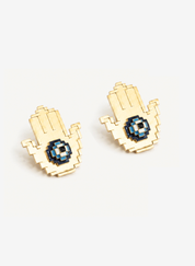 Pixel Palm Earrings