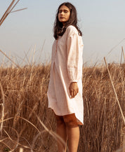 Placket Textured Kurta