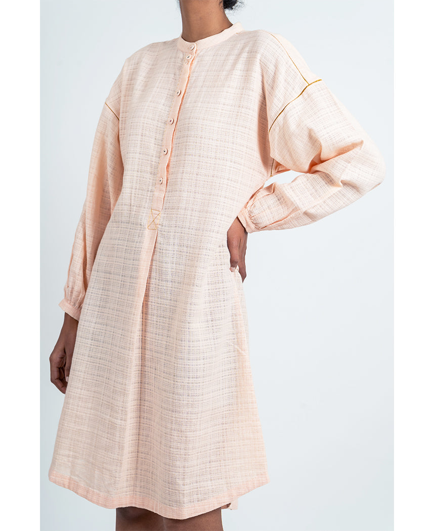 Placket Textured Kurta