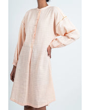 Placket Textured Kurta