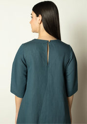 Pleated A-line Dress