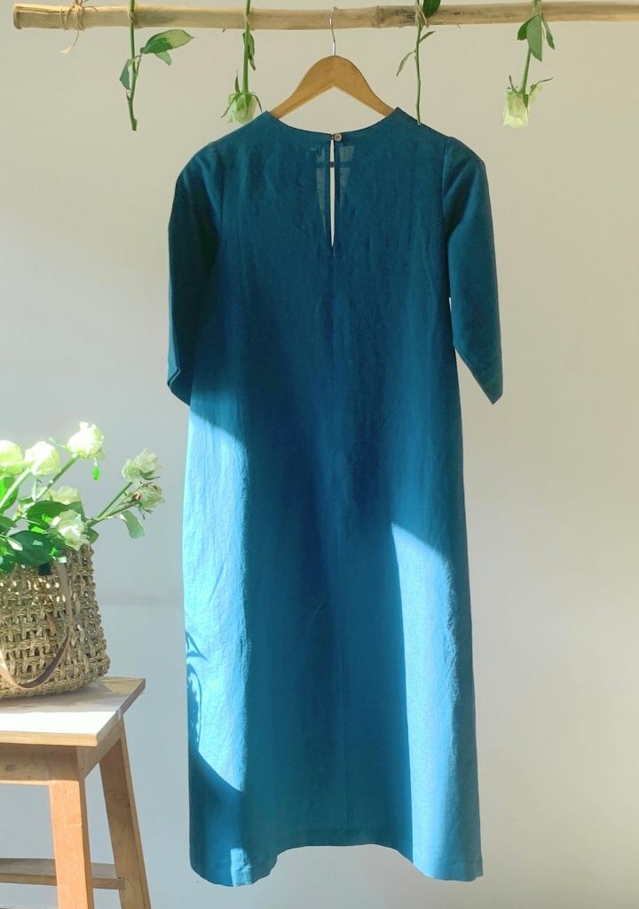 Pleated A-line Dress