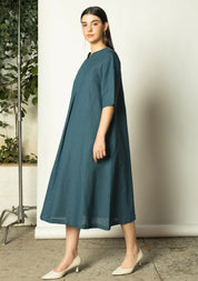 Pleated A-line Dress