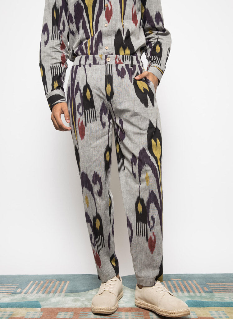 Pleated Barrel Leg Pants