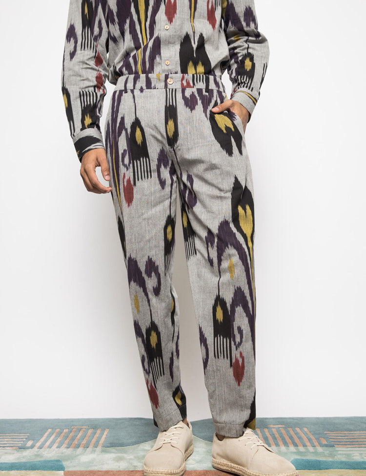 Pleated Barrel Leg Pants