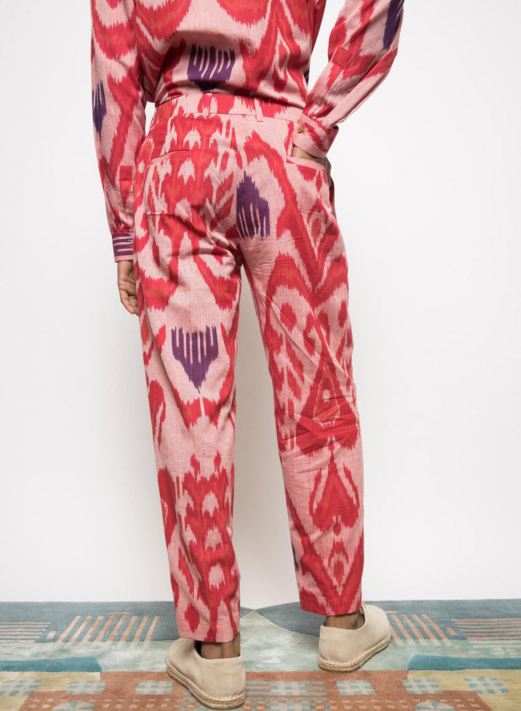 Pleated Barrel Leg Pants