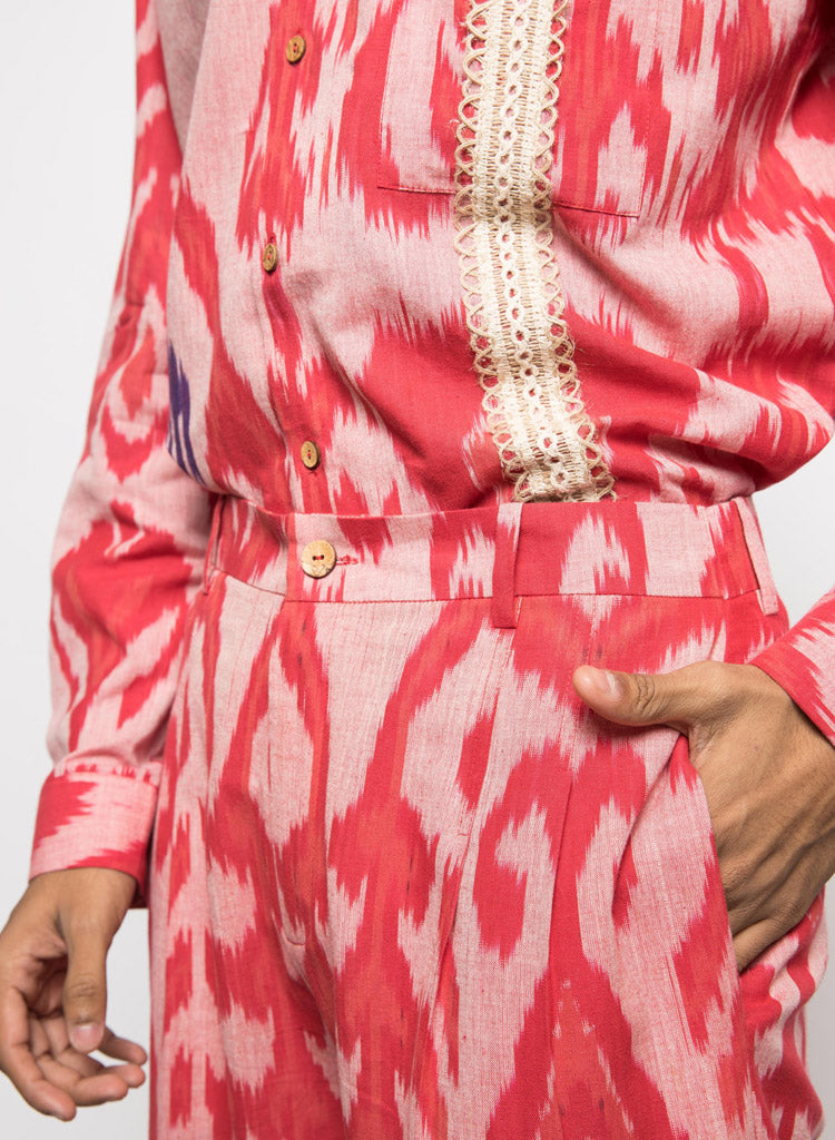 Pleated Barrel Leg Pants