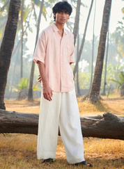 Pleated Camp Collar Shirt