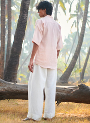 Pleated Camp Collar Shirt