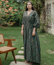 Ikat Pleated Kaftan