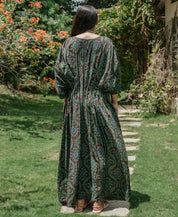 Ikat Pleated Kaftan